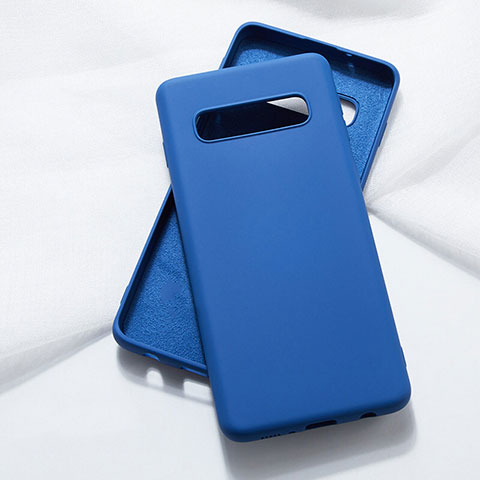 Custodia Silicone Ultra Sottile Morbida 360 Gradi Cover C05 per Samsung Galaxy S10 5G Blu