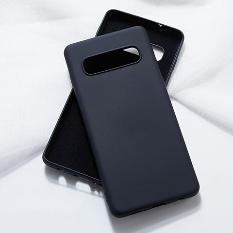 Custodia Silicone Ultra Sottile Morbida 360 Gradi Cover C05 per Samsung Galaxy S10 Nero