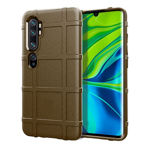 Custodia Silicone Ultra Sottile Morbida 360 Gradi Cover C05 per Xiaomi Mi Note 10 Pro Marrone