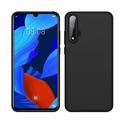 Custodia Silicone Ultra Sottile Morbida 360 Gradi Cover C06 per Huawei Nova 5 Nero