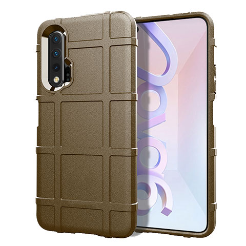 Custodia Silicone Ultra Sottile Morbida 360 Gradi Cover C06 per Huawei Nova 6 5G Marrone