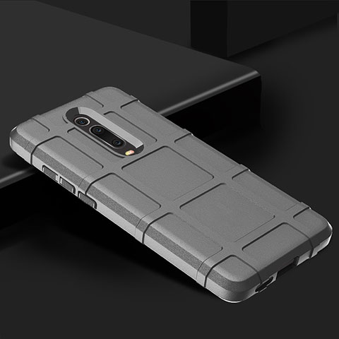 Custodia Silicone Ultra Sottile Morbida 360 Gradi Cover C06 per Xiaomi Mi 9T Argento