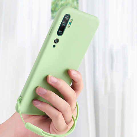 Custodia Silicone Ultra Sottile Morbida 360 Gradi Cover C06 per Xiaomi Mi Note 10 Pro Verde