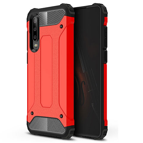 Custodia Silicone Ultra Sottile Morbida 360 Gradi Cover C09 per Huawei P30 Rosso