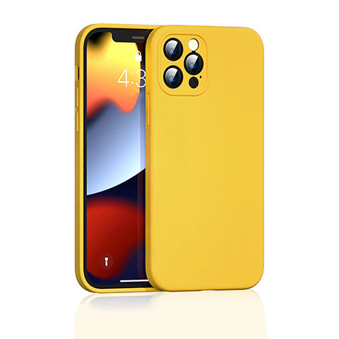 Custodia Silicone Ultra Sottile Morbida 360 Gradi Cover G01 per Apple iPhone 13 Pro Max Giallo