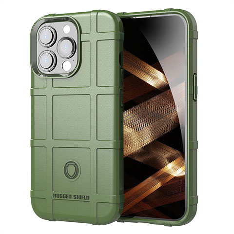 Custodia Silicone Ultra Sottile Morbida 360 Gradi Cover G05 per Apple iPhone 14 Pro Verde