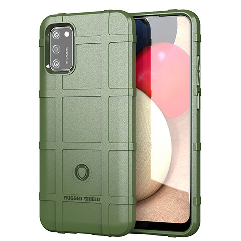 Custodia Silicone Ultra Sottile Morbida 360 Gradi Cover J01S per Samsung Galaxy A03s Verde