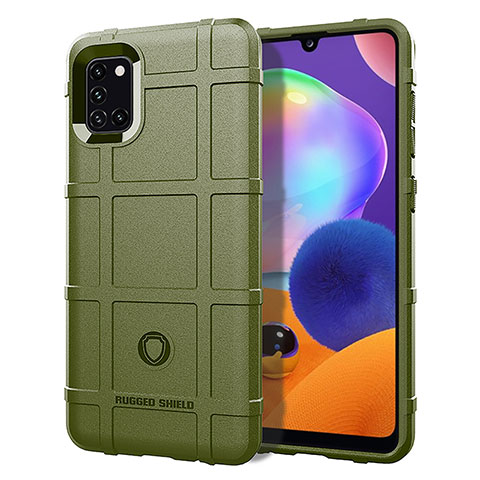 Custodia Silicone Ultra Sottile Morbida 360 Gradi Cover J01S per Samsung Galaxy A31 Verde