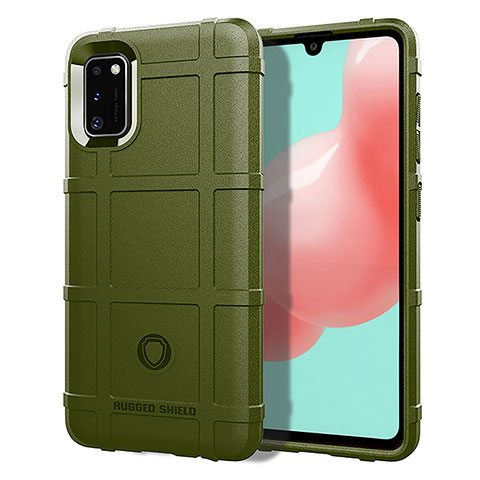 Custodia Silicone Ultra Sottile Morbida 360 Gradi Cover J01S per Samsung Galaxy A41 Verde