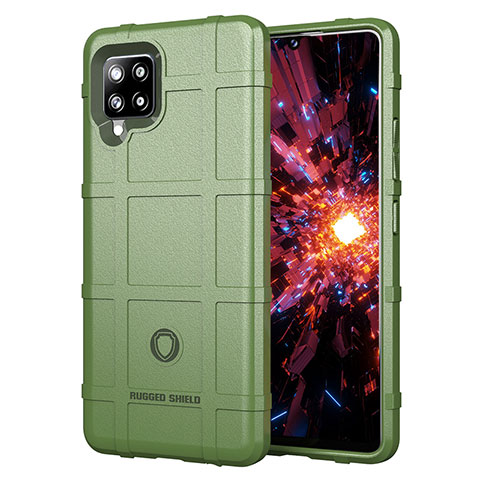 Custodia Silicone Ultra Sottile Morbida 360 Gradi Cover J01S per Samsung Galaxy A42 5G Verde