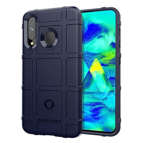 Custodia Silicone Ultra Sottile Morbida 360 Gradi Cover J01S per Samsung Galaxy A60 Blu