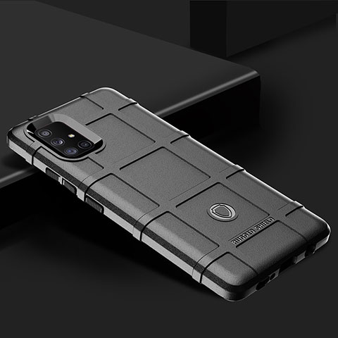 Custodia Silicone Ultra Sottile Morbida 360 Gradi Cover J01S per Samsung Galaxy A71 4G A715 Nero