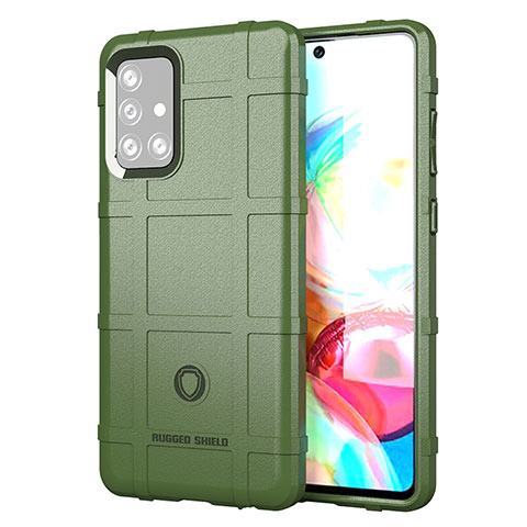 Custodia Silicone Ultra Sottile Morbida 360 Gradi Cover J01S per Samsung Galaxy A72 5G Verde