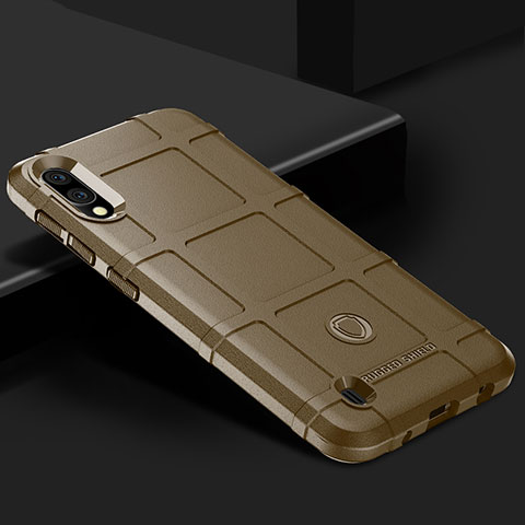 Custodia Silicone Ultra Sottile Morbida 360 Gradi Cover J01S per Samsung Galaxy M10 Marrone