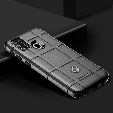 Custodia Silicone Ultra Sottile Morbida 360 Gradi Cover J01S per Samsung Galaxy M21s Nero