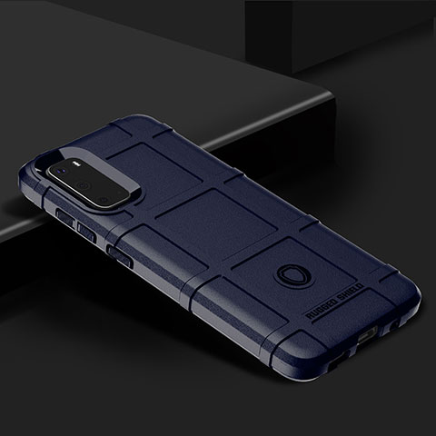 Custodia Silicone Ultra Sottile Morbida 360 Gradi Cover J01S per Samsung Galaxy S20 Blu