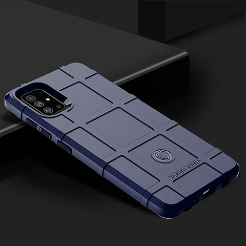 Custodia Silicone Ultra Sottile Morbida 360 Gradi Cover J02S per Samsung Galaxy A51 5G Blu
