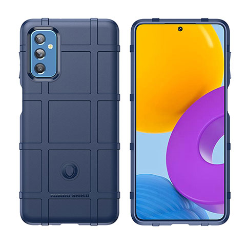 Custodia Silicone Ultra Sottile Morbida 360 Gradi Cover J02S per Samsung Galaxy M52 5G Blu