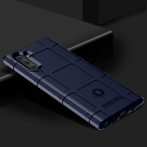 Custodia Silicone Ultra Sottile Morbida 360 Gradi Cover J02S per Samsung Galaxy Note 10 5G Blu