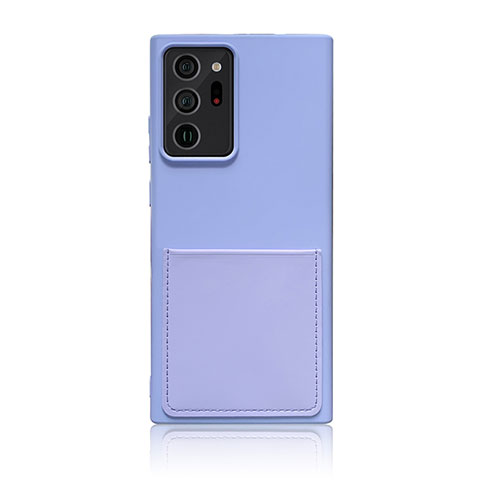 Custodia Silicone Ultra Sottile Morbida 360 Gradi Cover MJ1 per Samsung Galaxy Note 20 Ultra 5G Azzurro