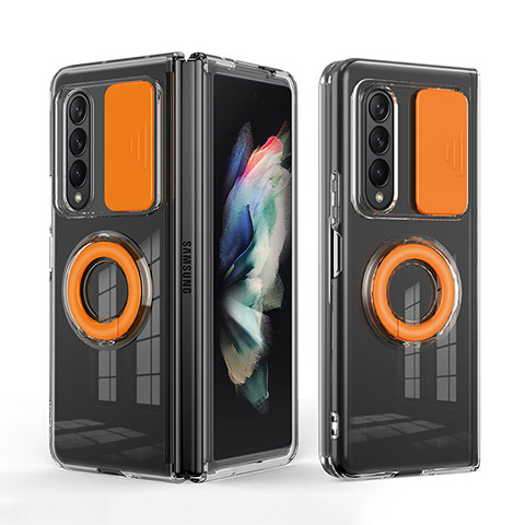 Custodia Silicone Ultra Sottile Morbida 360 Gradi Cover MJ1 per Samsung Galaxy Z Fold4 5G Arancione