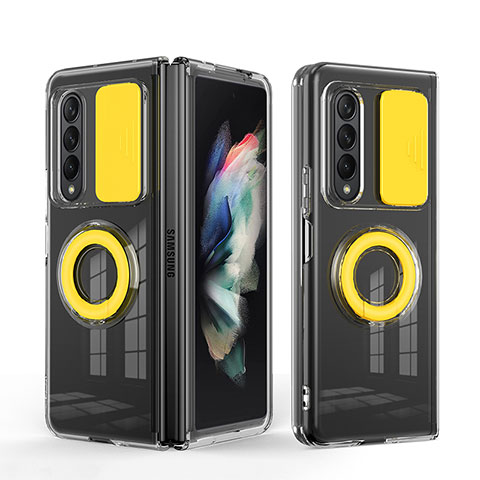 Custodia Silicone Ultra Sottile Morbida 360 Gradi Cover MJ1 per Samsung Galaxy Z Fold4 5G Giallo