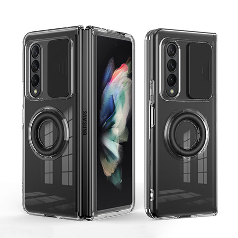 Custodia Silicone Ultra Sottile Morbida 360 Gradi Cover MJ1 per Samsung Galaxy Z Fold4 5G Nero