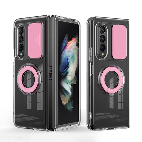 Custodia Silicone Ultra Sottile Morbida 360 Gradi Cover MJ1 per Samsung Galaxy Z Fold4 5G Rosa