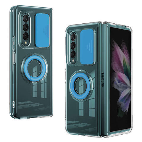Custodia Silicone Ultra Sottile Morbida 360 Gradi Cover MJ2 per Samsung Galaxy Z Fold4 5G Blu