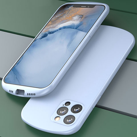 Custodia Silicone Ultra Sottile Morbida 360 Gradi Cover N01 per Apple iPhone 12 Pro Max Lavanda