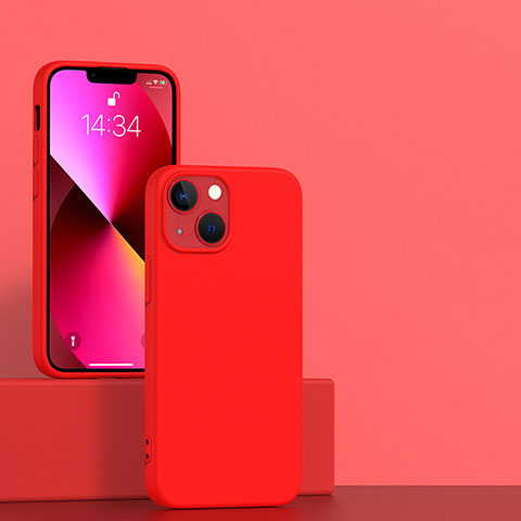 Custodia Silicone Ultra Sottile Morbida 360 Gradi Cover per Apple iPhone 14 Plus Rosso
