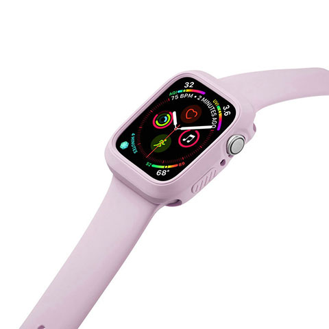 Custodia Silicone Ultra Sottile Morbida 360 Gradi Cover per Apple iWatch 5 40mm Rosa