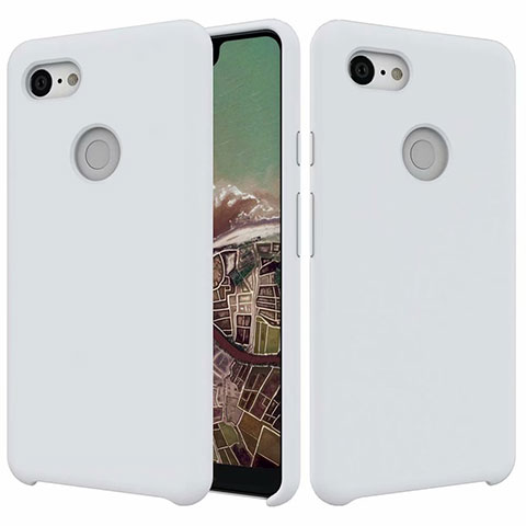 Custodia Silicone Ultra Sottile Morbida 360 Gradi Cover per Google Pixel 3 XL Bianco