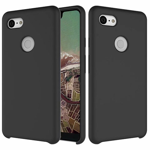 Custodia Silicone Ultra Sottile Morbida 360 Gradi Cover per Google Pixel 3 XL Nero