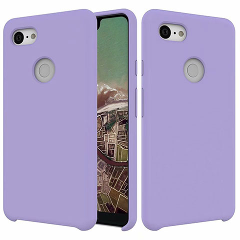 Custodia Silicone Ultra Sottile Morbida 360 Gradi Cover per Google Pixel 3 XL Viola