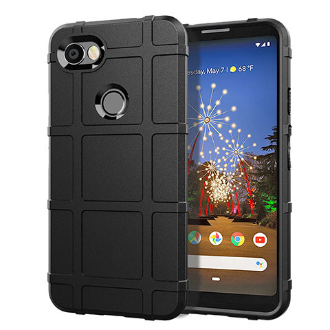 Custodia Silicone Ultra Sottile Morbida 360 Gradi Cover per Google Pixel 3a XL Nero