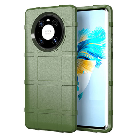 Custodia Silicone Ultra Sottile Morbida 360 Gradi Cover per Huawei Mate 40E Pro 5G Verde Militare