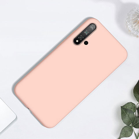 Custodia Silicone Ultra Sottile Morbida 360 Gradi Cover per Huawei Nova 5 Pro Oro Rosa