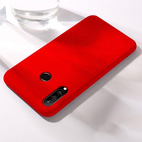 Custodia Silicone Ultra Sottile Morbida 360 Gradi Cover per Huawei P30 Lite New Edition Rosso
