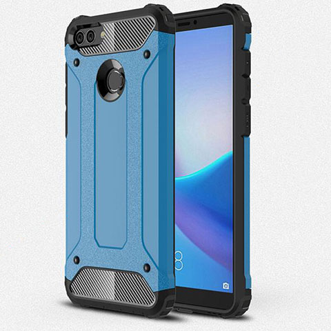 Custodia Silicone Ultra Sottile Morbida 360 Gradi Cover per Huawei Y9 (2018) Blu