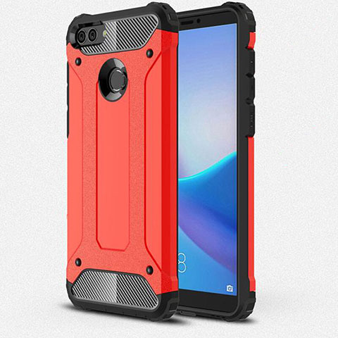 Custodia Silicone Ultra Sottile Morbida 360 Gradi Cover per Huawei Y9 (2018) Rosso