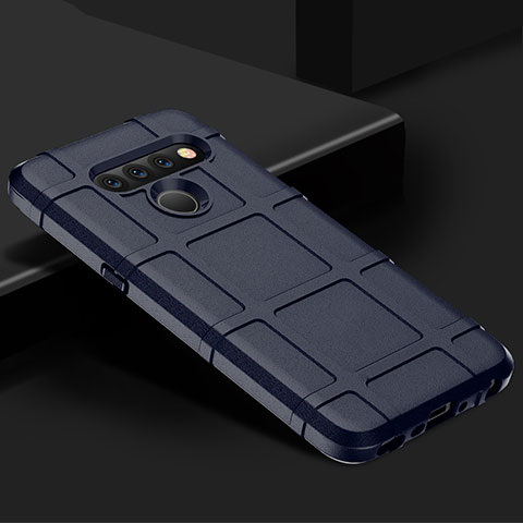 Custodia Silicone Ultra Sottile Morbida 360 Gradi Cover per LG V50 ThinQ 5G Blu