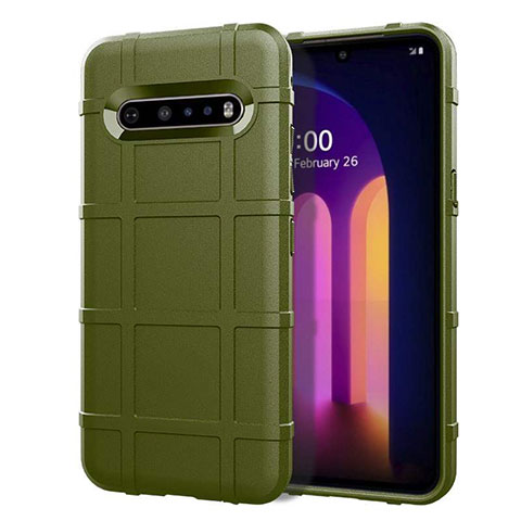 Custodia Silicone Ultra Sottile Morbida 360 Gradi Cover per LG V60 ThinQ 5G Verde