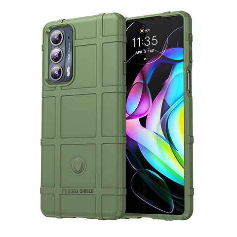 Custodia Silicone Ultra Sottile Morbida 360 Gradi Cover per Motorola Moto Edge 20 5G Verde