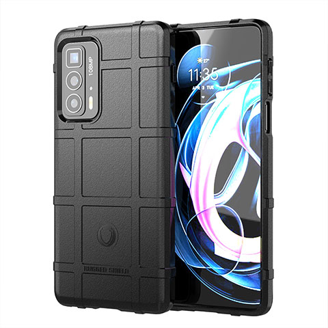 Custodia Silicone Ultra Sottile Morbida 360 Gradi Cover per Motorola Moto Edge 20 Pro 5G Nero