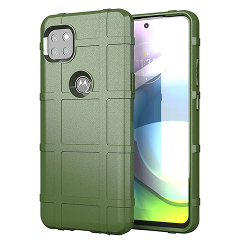 Custodia Silicone Ultra Sottile Morbida 360 Gradi Cover per Motorola Moto G 5G Verde Militare