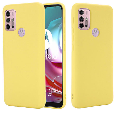 Custodia Silicone Ultra Sottile Morbida 360 Gradi Cover per Motorola Moto G20 Giallo