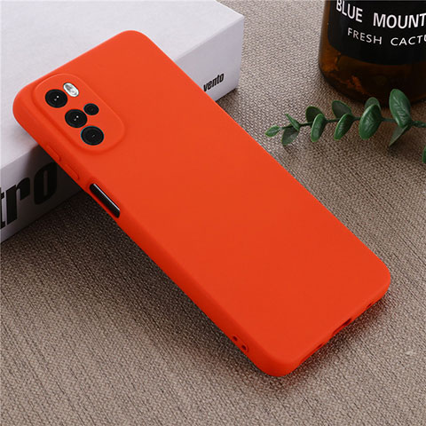 Custodia Silicone Ultra Sottile Morbida 360 Gradi Cover per Motorola Moto G22 Rosso