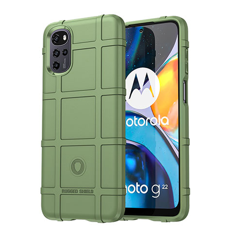 Custodia Silicone Ultra Sottile Morbida 360 Gradi Cover per Motorola Moto G22 Verde