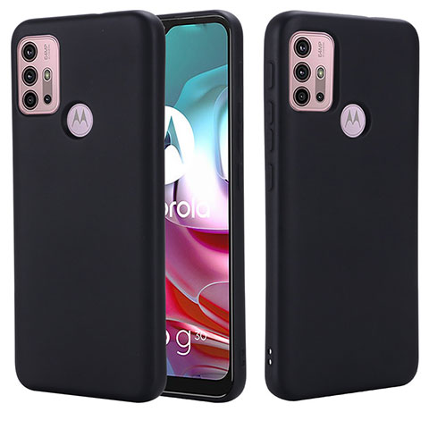 Custodia Silicone Ultra Sottile Morbida 360 Gradi Cover per Motorola Moto G30 Nero